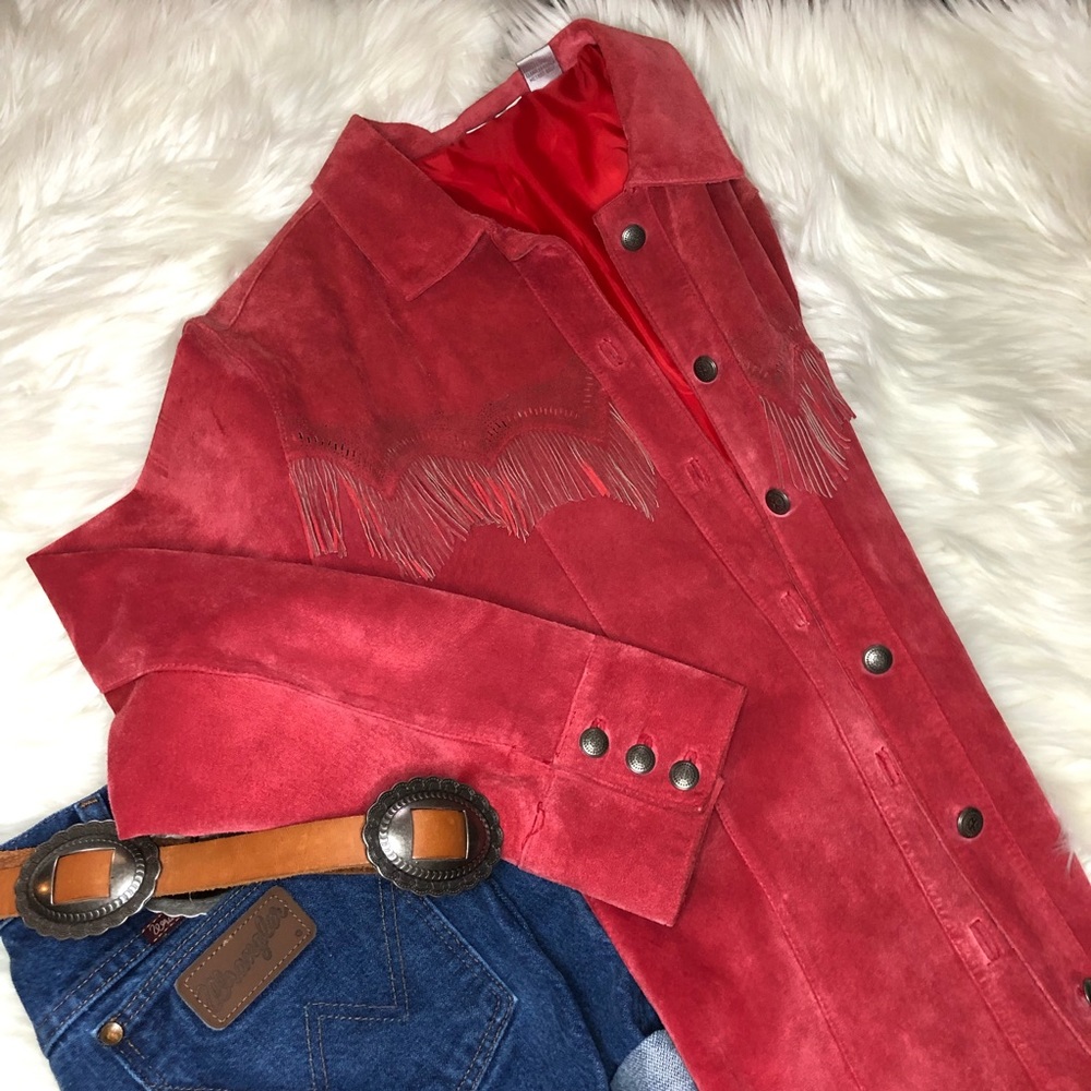 ‼️‼️‼️SOLD‼️‼️Vintage Leather Fringe Shirt/Jacket